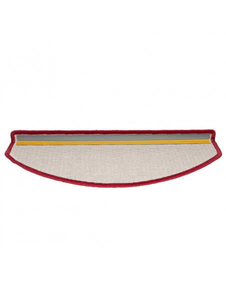 Tappetini per Scale 15 pz Rosso Bordò 65x24x4 cm