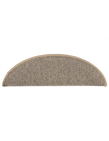 Tappetini per Scale 15 pz Marroni 56x17x3 cm