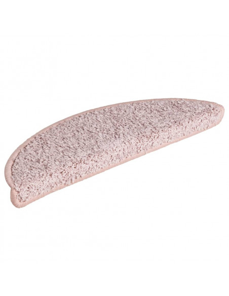 Tappetini per Scale 15 pz Rosa Chiaro 56x17x3 cm