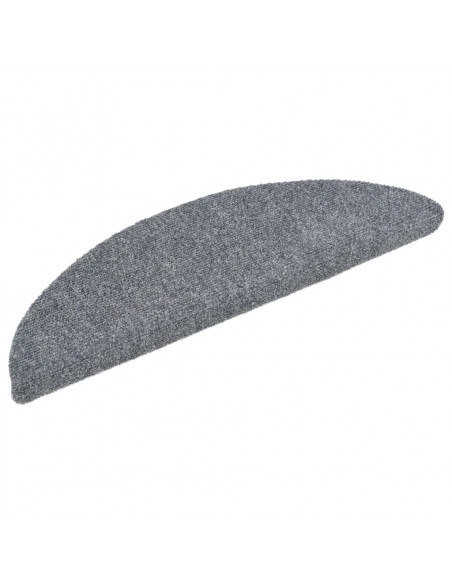 Tappetini per Scale Adesivi 5 pz 56x17x3 cm Grigio Chiaro