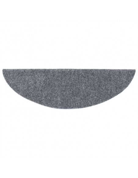 Tappetini per Scale Adesivi 5 pz 56x17x3 cm Grigio Chiaro