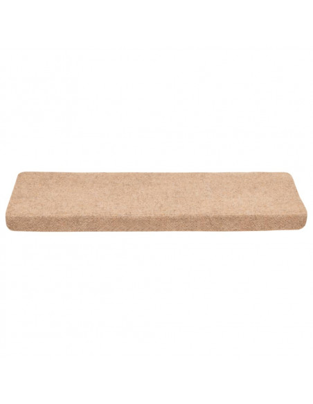 Tappetini per Scale 5 pz Marroni 65x21x4 cm Tessuto Agugliato