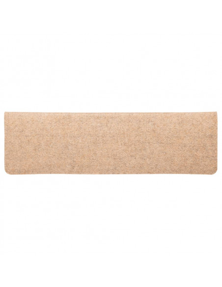 Tappetini per Scale 5 pz Marroni 65x21x4 cm Tessuto Agugliato
