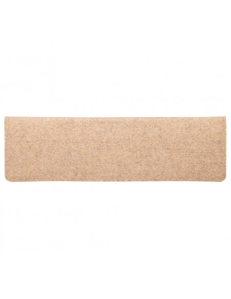 Tappetini per Scale Tessuto Agugliato 10 pz 65x21x4 cm Marroni