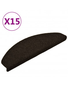 Tappetini per Scale 15 pz Marrone Scuro 65x21x4 cm Agugliati 2