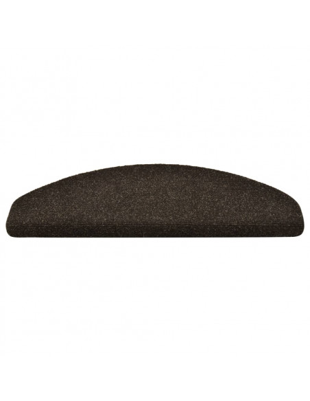Tappetini per Scale 15 pz Marrone Scuro 65x21x4 cm Agugliati