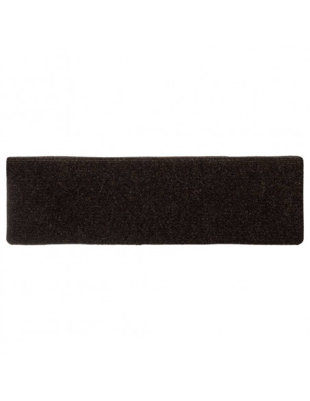 Tappetini per Scale Tessuto Agugliato 15 pz 65x21x4 cm Marrone