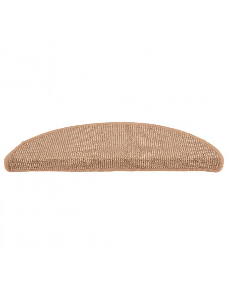 Tappetini per Scale 15 pz Marrone Chiaro 56x17x3 cm
