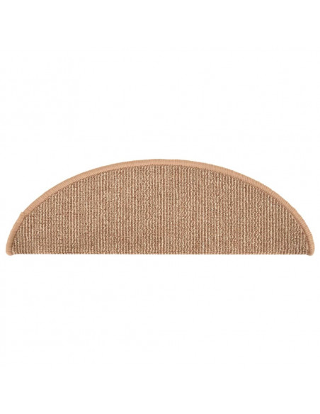 Tappetini per Scale 15 pz Marrone Chiaro 56x17x3 cm