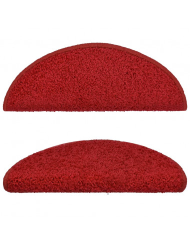 Tappetini per Scale 15 pz Rossi 65x21x4 cm