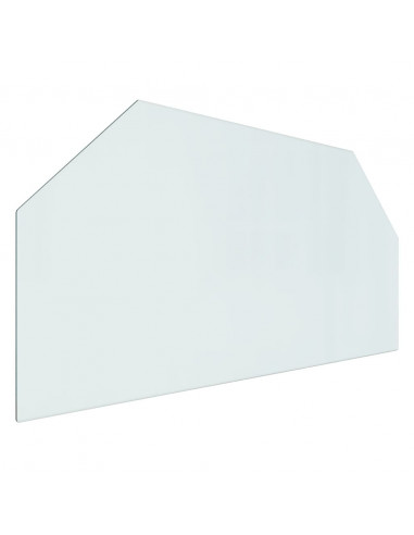 Lastra in Vetro per Caminetto Esagonale 100x50 cm