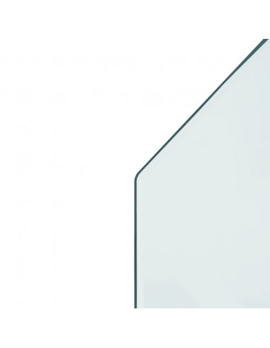 Lastra in Vetro per Caminetto Esagonale 100x50 cm