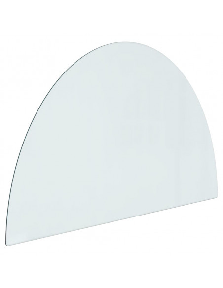 Lastra in Vetro per Caminetto Semicircolare 800x500 mm