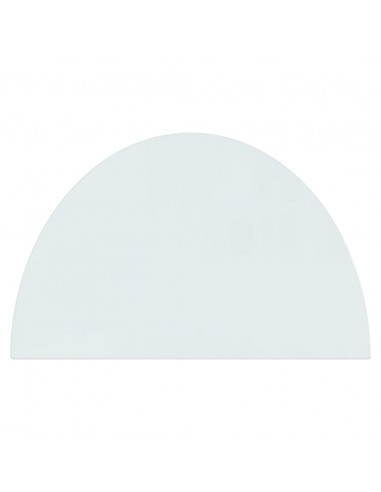 Lastra in Vetro per Caminetto Semicircolare 800x500 mm