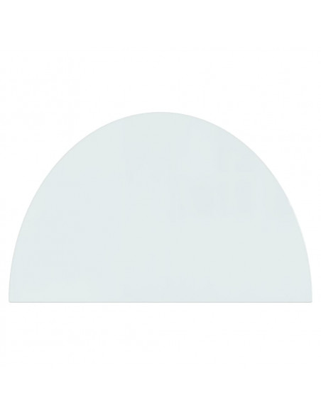 Lastra in Vetro per Caminetto Semicircolare 800x500 mm