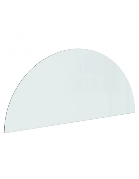 Lastra in Vetro per Caminetto Semicircolare 1200x500 mm