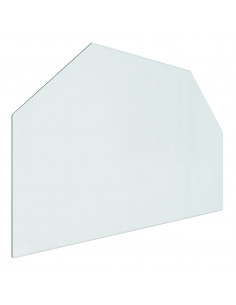 Lastra in Vetro per Caminetto Esagonale 80x50 cm 2