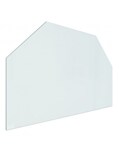 Lastra in Vetro per Caminetto Esagonale 80x50 cm