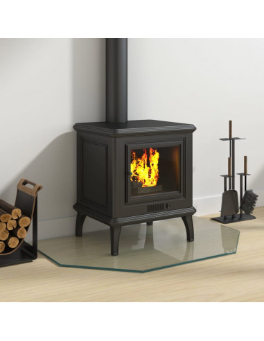 Lastra in Vetro per Caminetto Esagonale 80x50 cm