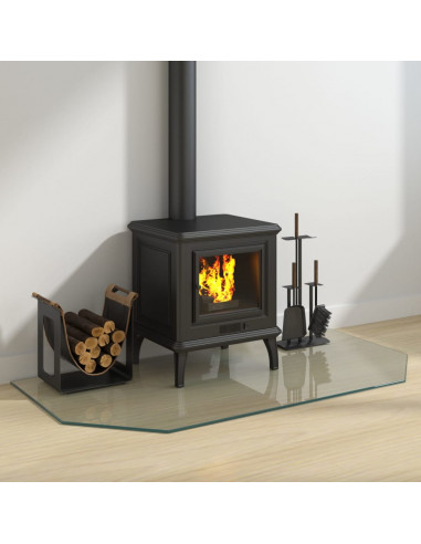 Lastra in Vetro per Caminetto Esagonale 120x60 cm