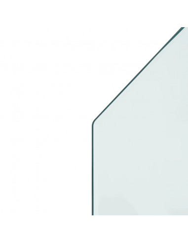 Lastra in Vetro per Caminetto Esagonale 100x60 cm