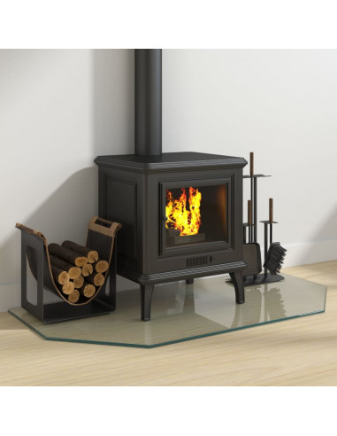 Lastra in Vetro per Caminetto Esagonale 100x50 cm