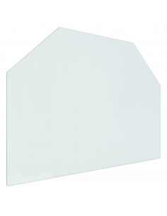 Lastra in Vetro per Caminetto Esagonale 80x60 cm 2