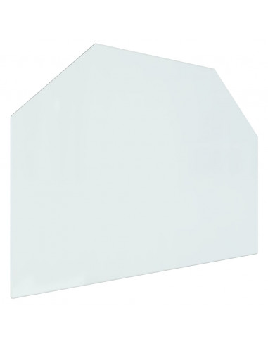 Lastra in Vetro per Caminetto Esagonale 80x60 cm