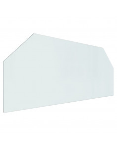 Lastra in Vetro per Caminetto Esagonale 120x50 cm 2