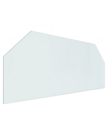 Lastra in Vetro per Caminetto Esagonale 120x50 cm