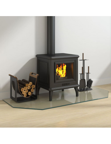 Lastra in Vetro per Caminetto Esagonale 120x50 cm