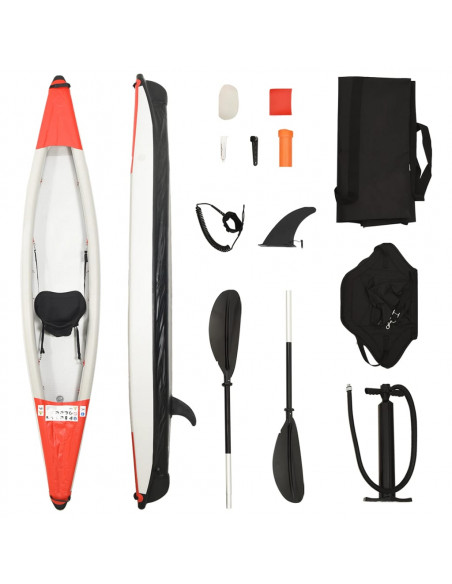 Kayak Gonfiabile Rosso 375x72x31 cm in Poliestere