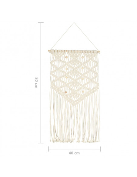 Decorazione da Parete in Macramè 40x80 cm Cotone