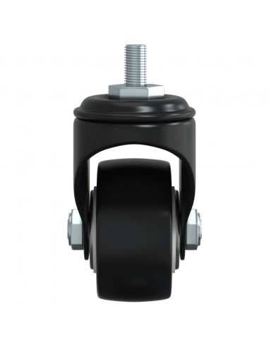 Ruote Girevoli 4 pz Nere 35 mm in Ferro