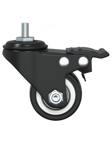 Ruote Girevoli 4 pz Nere 35 mm in Ferro