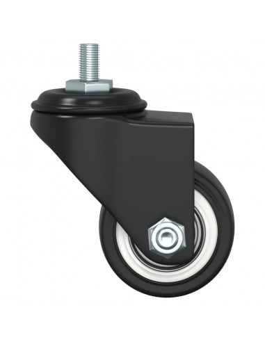 Ruote Girevoli 4 pz Nere 35 mm in Ferro
