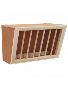 Mangiatoia per Conigli 37x18,5x23 cm in Legno Massello di Abete 2