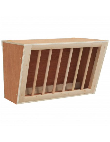 Mangiatoia per Conigli 37x18,5x23 cm in Legno Massello di Abete