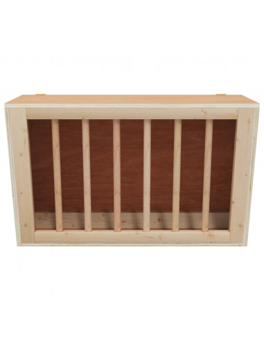 Mangiatoia per Conigli 37x18,5x23 cm in Legno Massello di Abete