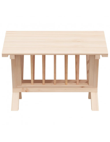 Mangiatoia per Conigli 44x33x33 cm in Legno Massello di Abete