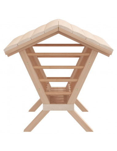 Mangiatoia per Conigli 44x33x33 cm in Legno Massello di Abete