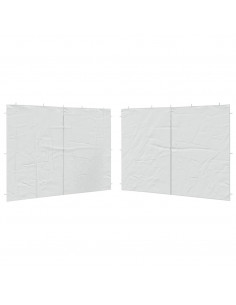 Parete per Tendostruttura in PE 2 pz con Cerniera Bianca