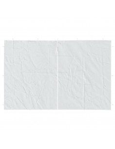 Parete per Tendostruttura in PE 2 pz con Cerniera Bianca 2