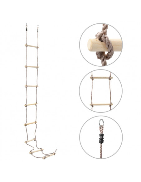 Scala di Corda per Bambini 290 cm in Legno