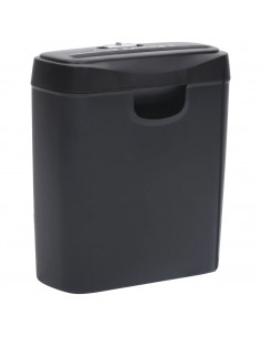 Tritadocumenti 6 Fogli Taglio a Strisce Nero 2