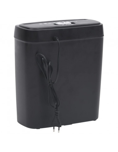 Tritadocumenti 6 Fogli Taglio a Strisce Nero