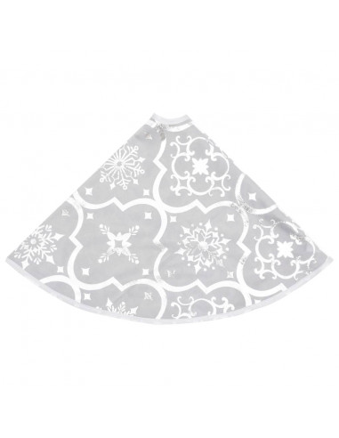 Gonna Albero Natale Raffinata con Calza Bianca Tessuto 122 cm