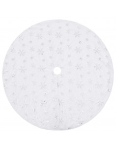 Gonna per Albero di Natale Raffinata Bianca 90 cm in Similpelle 2