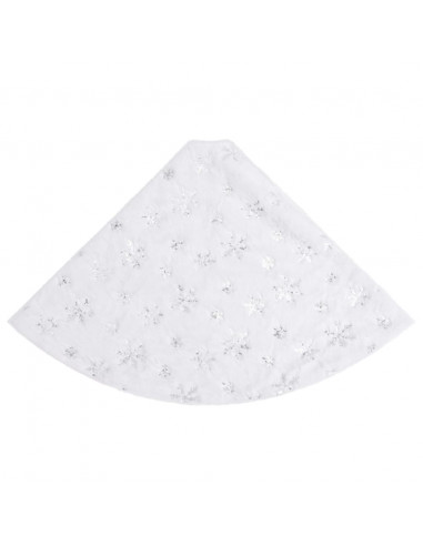 Gonna per Albero di Natale Raffinata Bianca 90 cm in Similpelle