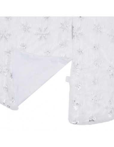 Gonna per Albero di Natale Raffinata Bianca 90 cm in Similpelle